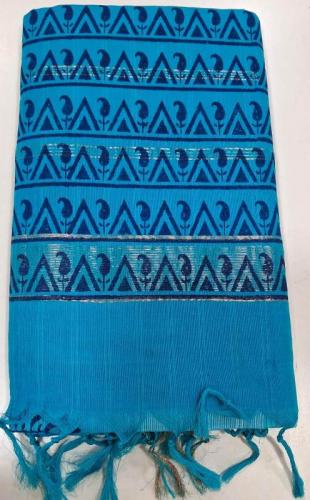 MANAMEDU BLOCK PRINTED SAREES WITH BLOUSE